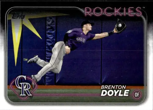 Brenton Doyle 2024 Topps #574 baseball card with original gloss featuring Rockies star