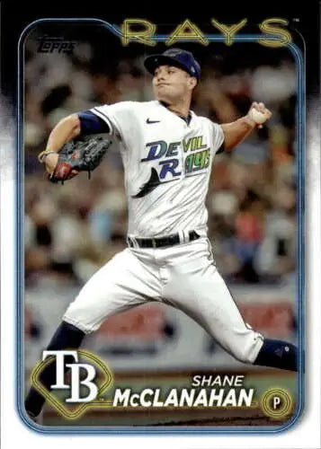 Shane McClanahan baseball card from 2024 Topps #578 with original gloss finish