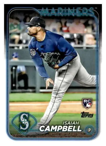 Isaiah Campbell baseball card 2024 Topps #58 NM-MT RC Rookie Mariners original gloss