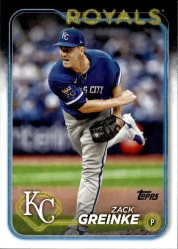 Zack Greinke baseball card from 2024 Topps #610 with original gloss and Simply Sandoval