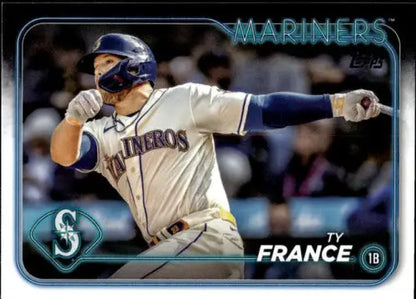 2024 Topps #611 Ty France NM-MT baseball card showing original gloss Mariners ID 71019