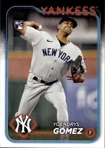 Yoendrys Gómez 2024 Topps #615 Rookie Yankees card with original gloss finish