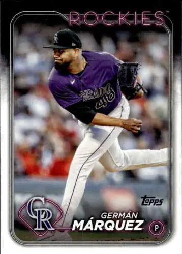 2024 Topps #618 German Marquez NM-MT baseball card with original gloss from Rockies