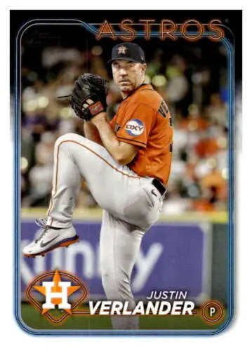 2024 Topps #62 Justin Verlander baseball card with original gloss from Simply Sandoval