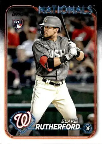 Baseball card of Blake Rutherford, 2024 Topps Rookie Nationals with original gloss finish