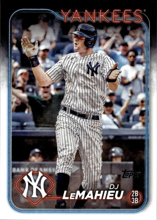 2024 Topps #641 DJ LeMahieu Yankees Baseball Card in pinstripe uniform