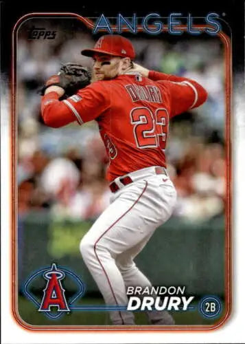 Brandon Drury baseball card 2024 Topps #644 original gloss featuring Angels ID 71506