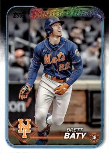 2024 Topps #690 Brett Baty NM-MT Baseball Card with original gloss for Mets fans