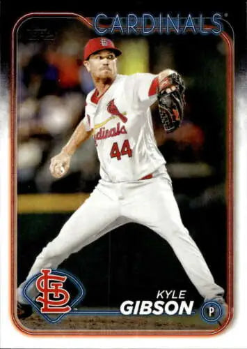 Kyle Gibson baseball card featuring original gloss from 2024 Topps Cardinals collection