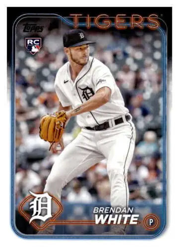 Brendan White 2024 Topps Rookie Tigers baseball card with original gloss finish