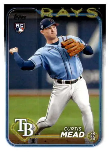 Curtis Mead 2024 Topps #82 Rookie Rays baseball card with original gloss finish