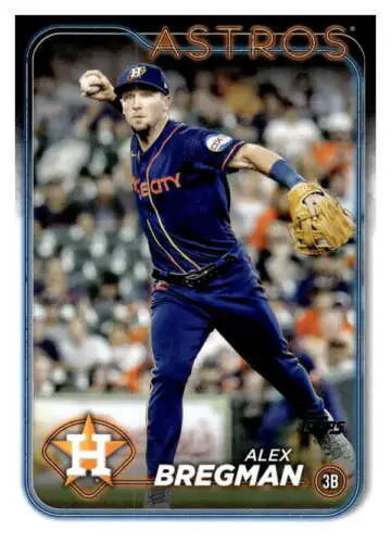 Alex Bregman baseball card from 2024 Topps #84 with original gloss for collectors