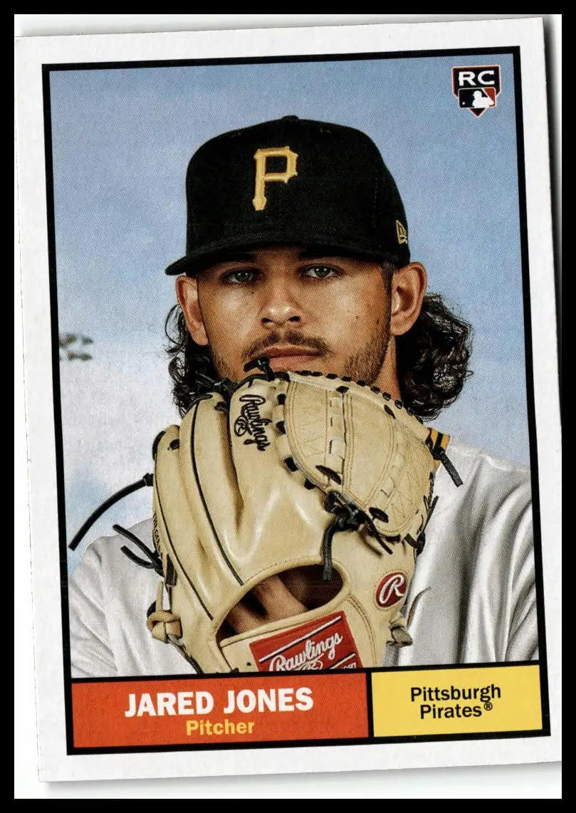 Jared Jones baseball card from 2024 Topps Archives featuring Pittsburgh Pirates star