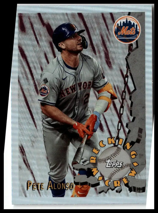 Pete Alonso baseball card from 2024 Topps Archives Wrecking Crew New York Mets