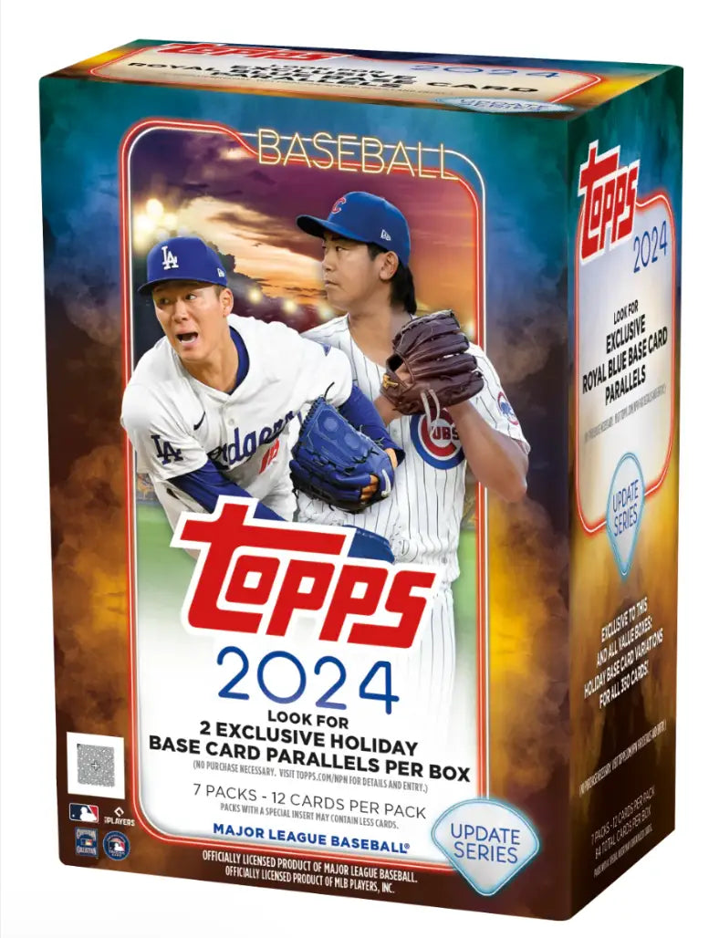 2024 Topps Baseball Update Series Blaster Box featuring Dodgers and Cubs players