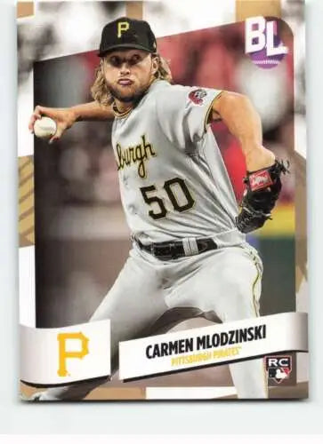 2024 Topps Big League #156 Carmen Mlodzinski Rookie Pirates original gloss card