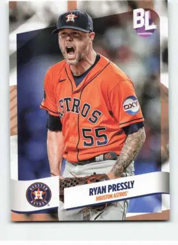 2024 Topps Big League #76 Ryan Pressly baseball card with original gloss, Astros