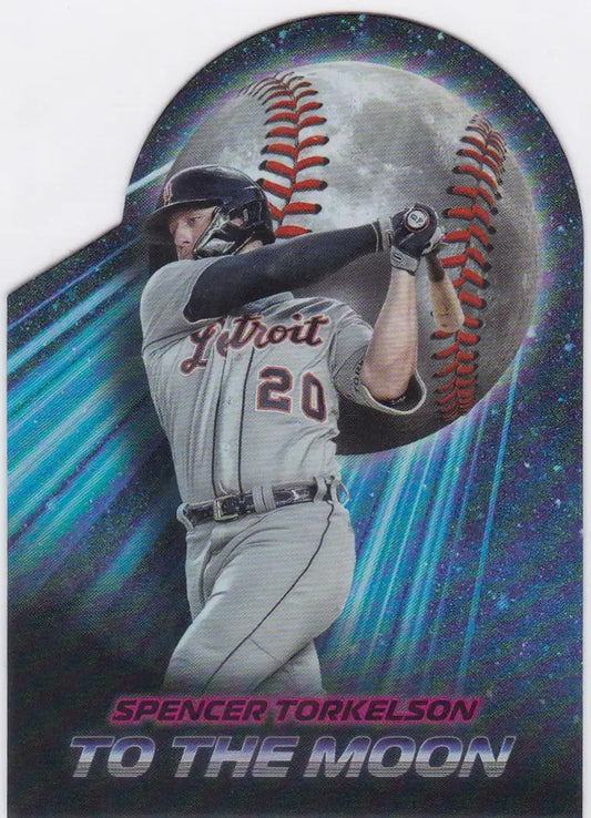 Baseball trading card of Spencer Torkelson, Topps Big League Moon Insert Detroit Tigers