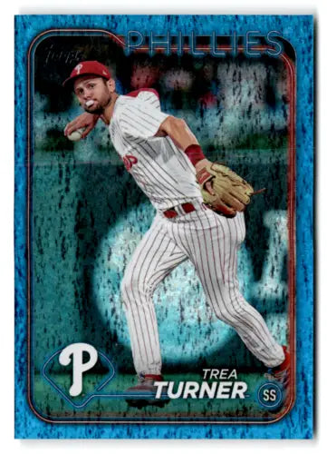 2024 Topps Blue Foil #352 Trea Turner baseball card with original gloss finish