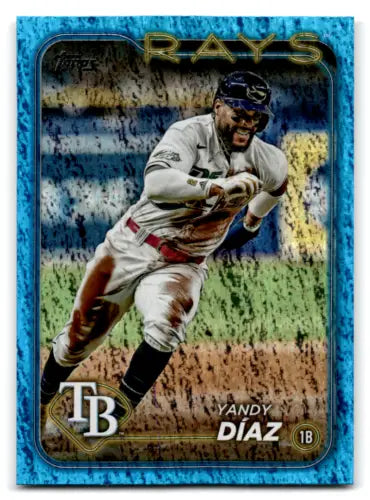 2024 Topps Blue Holofoil #52 Yandy Díaz baseball card with original gloss finish