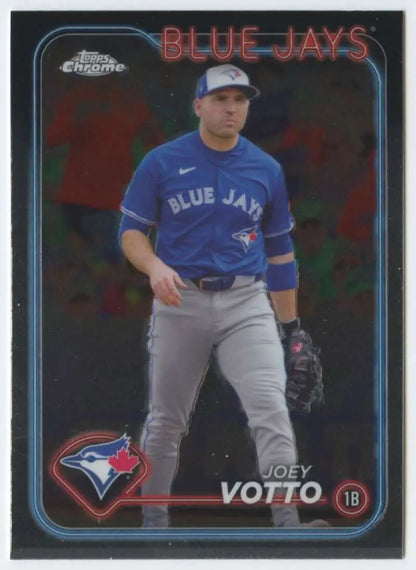 Joey Votto in blue jersey on 2024 Topps Chrome Toronto Blue Jays Baseball Card