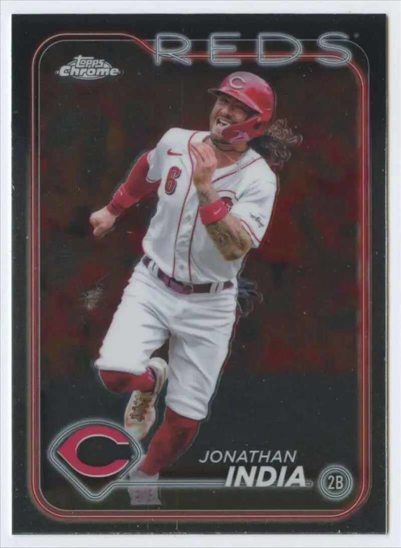 Cincinnati Reds Jonathan India running on 2024 Topps Chrome #185 baseball card