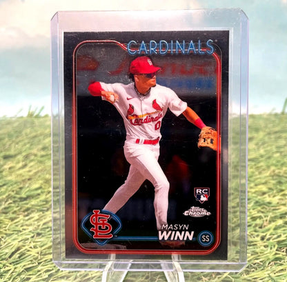 Masyn Winn baseball card from 2024 Topps Chrome for the Louis Cardinals