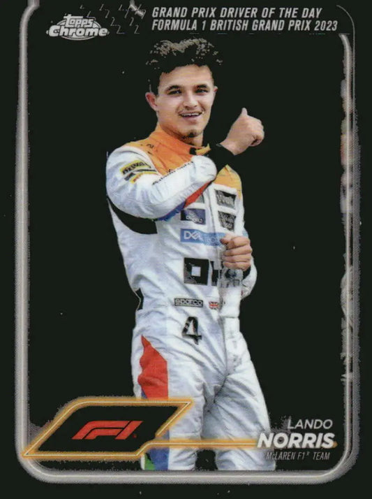 Lando Norris Topps Chrome Formula 1 #168 McLaren F1 Team Racing Card NM-MT