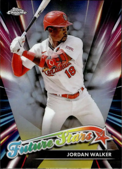 Baseball trading card of St. Louis Cardinals Future Stars Refractor #18 Jordan Walker