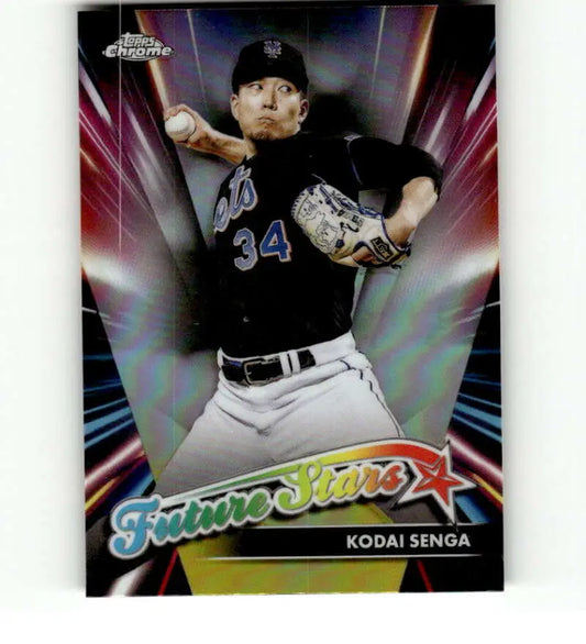 Kodai Senga 2024 Topps Chrome Future Stars Refractor New York Mets Baseball Card