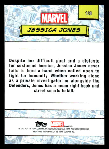 2024 Topps Chrome Marvel #120 Jessica Jones trading card collectible image