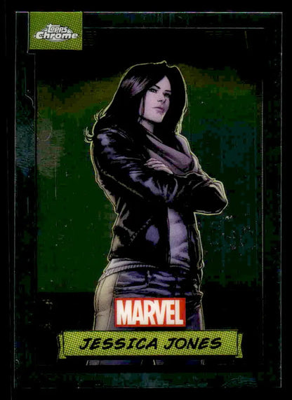 Jessica Jones trading card from 2024 Topps Chrome Marvel #120 collectible series