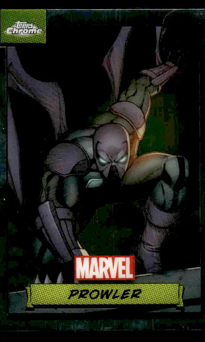 Prowler Marvel trading card from 2024 Topps Chrome Marvel #126 collectible series