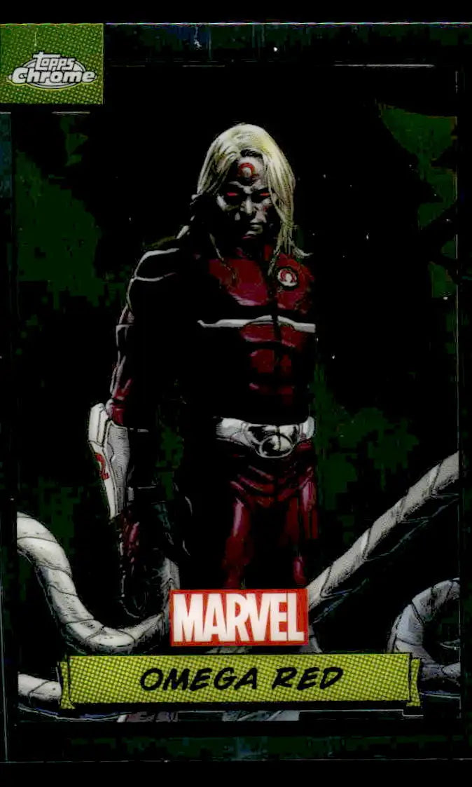 2024 Topps Chrome Marvel #131 Omega Red collectible trading card display