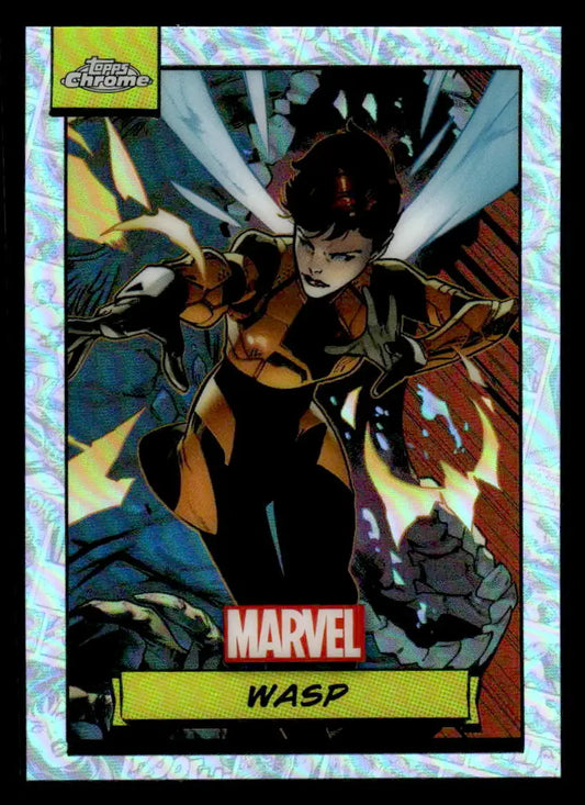 2024 Topps Chrome Marvel #15 Wasp Refractor trading card collectible for fans