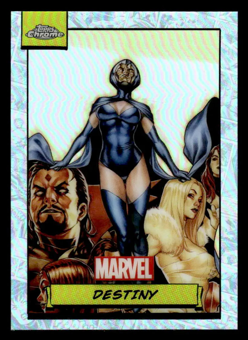 Marvel Destiny trading card from 2024 Topps Chrome Marvel #150 Destiny Refractor