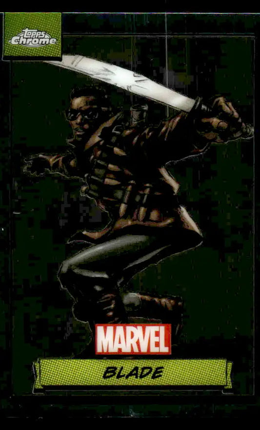 Blade comic card from 2024 Topps Chrome Marvel #39 featuring the iconic vampire hunter