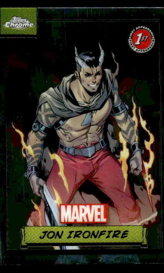 Jon Ironfire Marvel trading card from 2024 Topps Chrome Marvel #42 collectible series