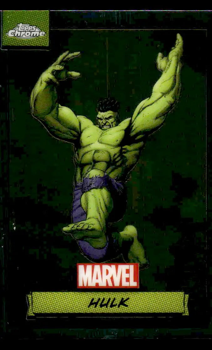 Hulk Topps Chrome trading card from 2024 Topps Chrome Marvel #43 collectible series