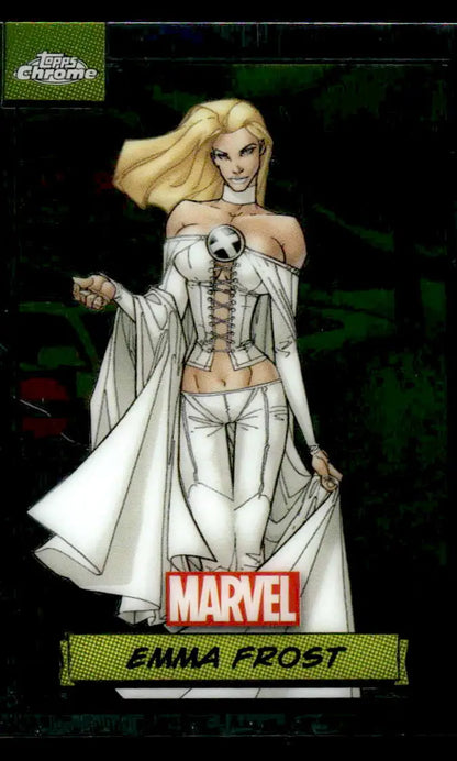 Emma Frost trading card from 2024 Topps Chrome Marvel collection, number 7