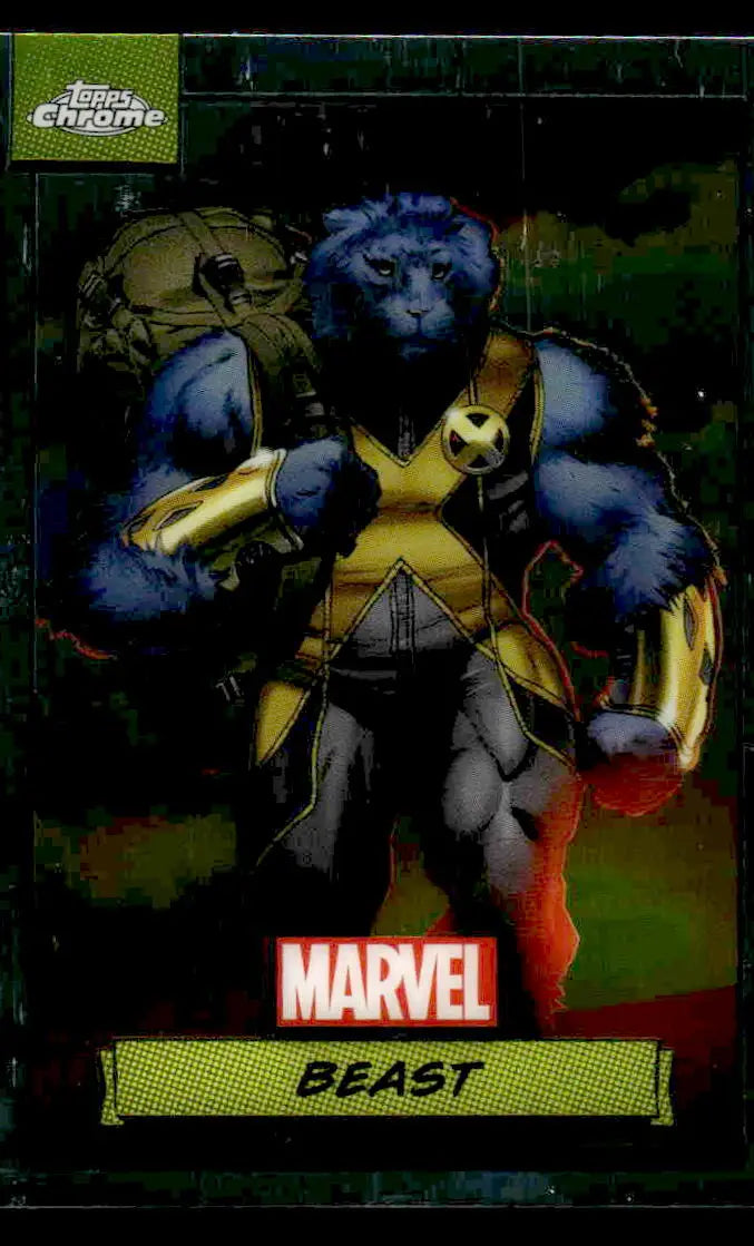 Beast Marvel trading card from 2024 Topps Chrome Marvel #82 collection