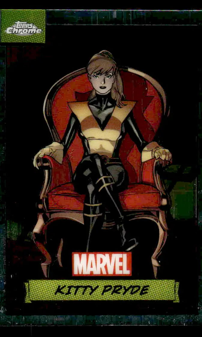 Kitty Pryde Marvel trading card from 2024 Topps Chrome #95 collectible series