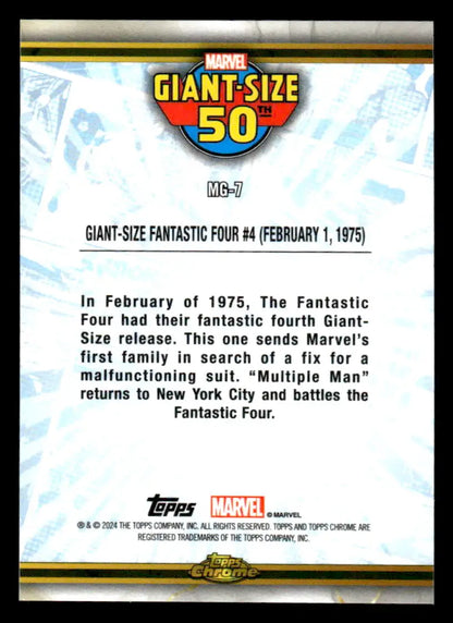 Marvel Giant-Size Fantastic Four trading card from 2024 Topps Chrome Marvel #MG-7