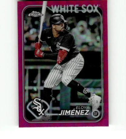 Eloy Jimenez 2020 Topps Chrome Pink-bordered baseball card for White Sox collectors