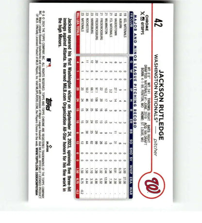 Baseball scorecard with red and blue markings next to Topps Chrome Refractor Prism card