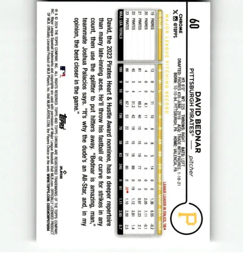 Scantron test answer sheet with filled-in bubbles and Topps Chrome Refractor David Bednar