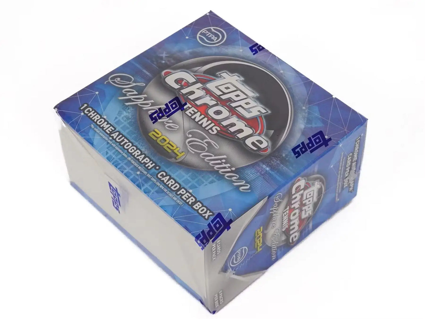 Sealed 2004 Topps Chrome Baseball box in 2024 Topps Chrome Tennis Sapphire Edition packaging