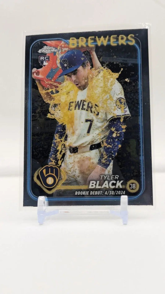 2024 Topps Chrome Update USC124 Tyler Black rookie baseball card for Brewers fans