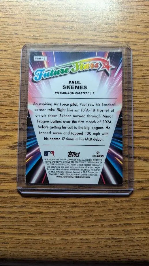 Paul Skenes baseball card from 2024 Topps Chrome Update Series Future Stars FSU-17