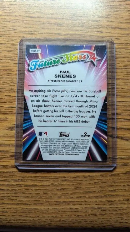 Paul Skenes baseball card from 2024 Topps Chrome Update Series Future Stars FSU-17